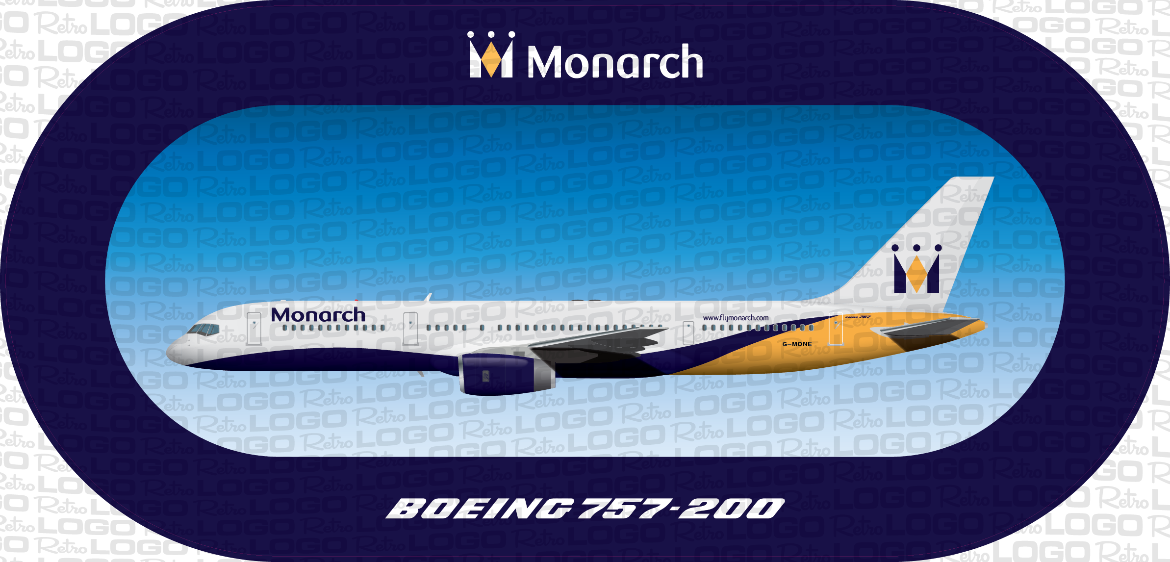 Boeing 757-200 — All products | Explore and Purchase — Retro Logo